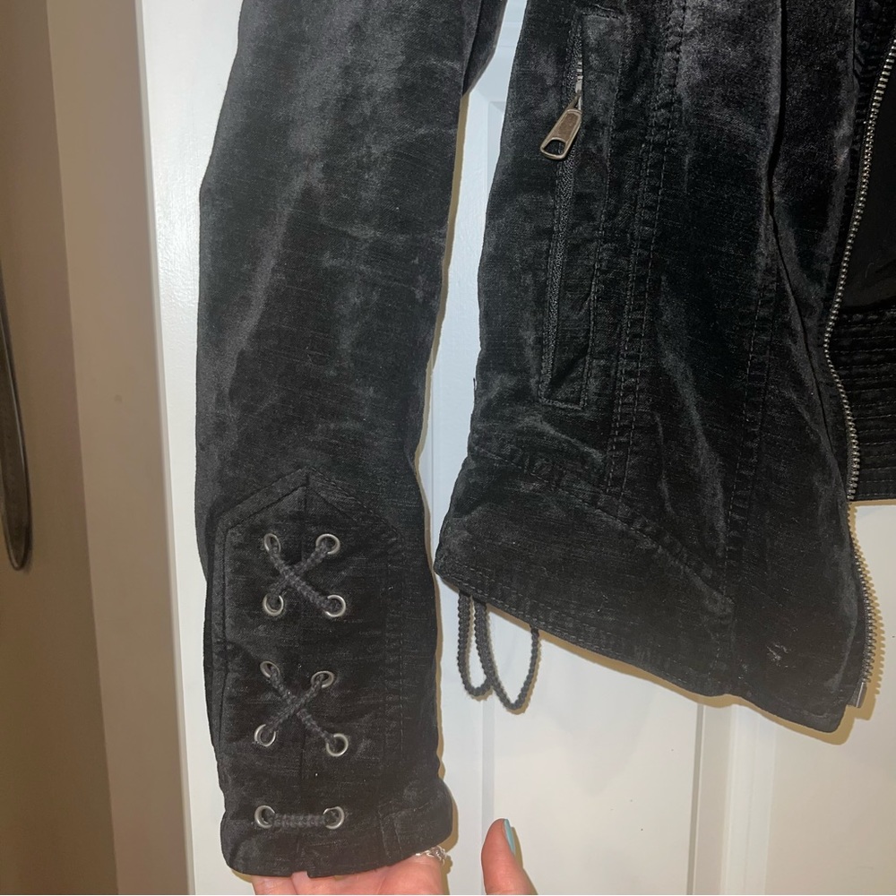 Free People Velvet Lace Moto Jacket - Picture 7 of 7